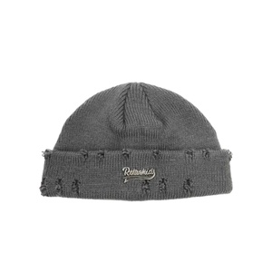 Wholesale Custom Metal logo Embroidery logo Worn-out <b>Winter</b> Hat Knitted Beanie Watch <b>Cap</b> - Product Image 4