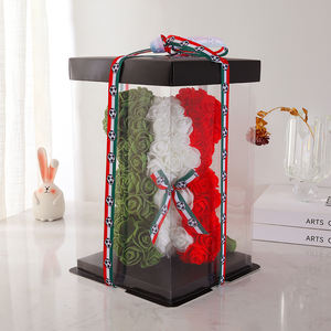 Oso de Peluche con Flores Artificiales en Colores de Equipos Nacionales, con Cinta, en Caja de Regalo para Aficionados al Deporte, Venta al Por Mayor - Product Image 3