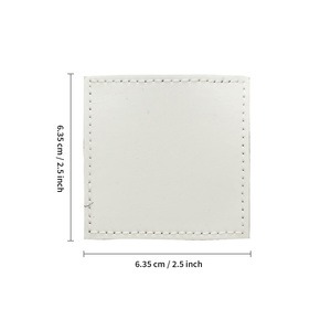 PYD <span class=keywords><strong>Life</strong></span> Rectangular Sublimación Blanco Pu Cuero Logotipo personalizado Gorra de béisbol Velcro-Sombrero con parche con velcro - Product Image 4