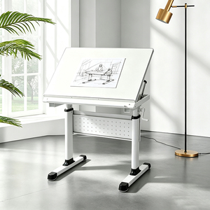 Home Modern Furniture <strong>Architect's</strong> Drafting Desk with Hand Crank and Stop Slot for Home Office Painting Drawing Desk - Product Image 2