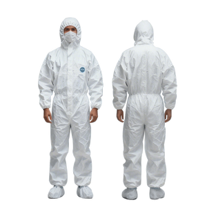 Белый одноразовый защитный комбинезон для детей - Product Image 2