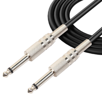 Neues hochwertiges 6,35-mm-PVC-Gitarrenmikrofon-Audiokabel mit Mono-Stecker, vergoldeten Leitern und geflochtener Abschirmung