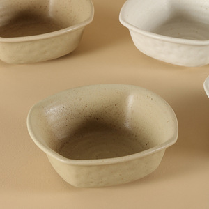 Tazones de cerámica hechos a mano estilo Wabi Sabi para servicio de comida en el hogar - Product Image 2