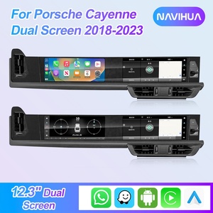 12.3" New Arrival Dual Screen Android Car DVD Player for Porsche Cayenne RHD 2018 2023 Copilot Entertainment Passenger - Product Image 3
