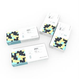 حافظات كرتونية بيضاء لامعة مخصصة، مع نقش للواقي الذكري، طلاء غير لامع، مواد معاد تدويرها، صديقة للرجال، لحفظ الأدوية والحبوب - Product Image 1