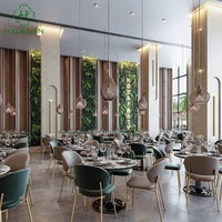 HUALIN Table de salle à manger en pierre frittée de haute qualité pour restaurant de style moderne Ensemble table et chaises pour restaurant sur le thème de l'hôtel et café