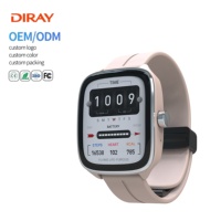 Reloj Inteligente DIRAY para Mujer S7, Pantalla Curva de 1.955 Pulgadas, Más de 100 Carátulas, Control de Música, IP68