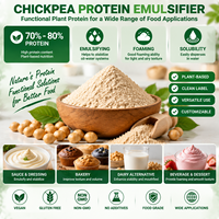 Emulsifier Protein Kacang Kapri Minuman Nabati Protein Bubuk Garbanzo untuk Saus, Roti, Alternatif Produk Susu, Produsen