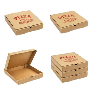 Caja de Pizza de Cartón Reciclado Personalizada, Empaque de Alimentos, Impresión Flexográfica, OEM, ODM, Proveedor Directo de Fábrica, Exportador OEM - Product Image 1