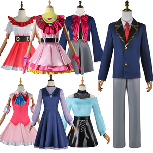 Anime Oshi No Ko Cosplay disfraz conjunto niñas escuela uniforme Aqua Lolita vestido traje peluca por Ai <span class=keywords><strong>Hoshino</strong></span> <span class=keywords><strong>Ruby</strong></span> Akuamarin Kana - Product Image 1
