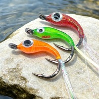 Lot de 5 mouches de pêche sur glace en boîte, taille 6 #   Leurre Scud Nymph avec Hot Spot et Flash Tinsel pour la pêche au Panfish, à la Truite et à la Perche en Finesse