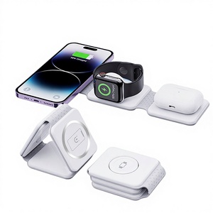 <span class=keywords><strong>Cargador</strong></span> Inalámbrico 3 en 1 de Carga Rápida de 15W con Luz LED y Soporte Magnético para Auriculares, Compatible con <span class=keywords><strong>iPhone</strong></span> y Apple Watch (EE. UU.) - Product Image 1
