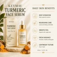 Sérum Visage au Curcuma Marque Blanche Acide Hyaluronique Glycérine Hydratation Profonde Nourrissant Raffermissant Éclat OEM ODM