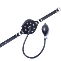 Bouchon buccal fantaisie en caoutchouc latex, ball gag gonflable, bouchon buccal réglable avec ceintures verrouillables, jeux pour adultes pour couples
