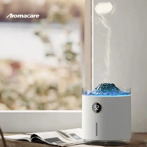 Smart Digital Time Led <span class=keywords><strong>Volcano</strong></span> 3D Flame Jellyfish Volcanic Aroma Difusor - Product Image 4