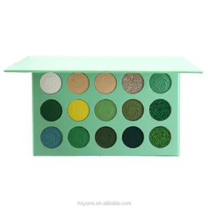 Ombretto OEM/ODM all'ingrosso 15 colori glitter Eyeshadow palette eyesahdow vegan cosmetici personalizzati