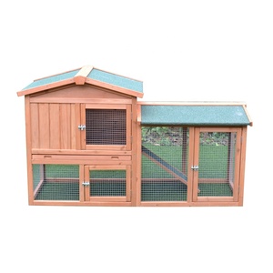 Solido modello all'aperto conigliera unica casa di pollame in legno gabbia per piccoli animali da cortile - Product Image 5