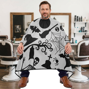 Cape de Barbier Professionnelle Imperméable avec Fermeture à Boutons Ajustable pour Salon de Coiffure – Tablier de Coiffeur Personnalisable - Product Image 6