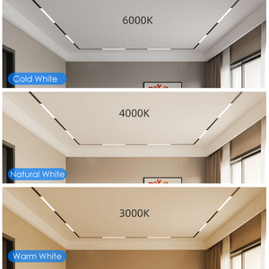 Système d'éclairage sur <span class=keywords><strong>rail</strong></span> <span class=keywords><strong>LED</strong></span> magnétique 48V encastré en surface COB linéaire pour plafond, intelligent Tuya, commercial, intérieur, en aluminium, moderne - Product Image 5