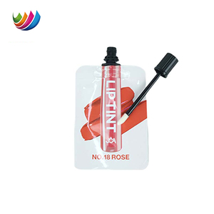 Pouf à eau de 5ml 10ml imprimé sur mesure feuille <span class=keywords><strong>d</strong></span>'aluminium plastique cosmétique rouge à lèvres bec pochette emballage Tubes de brillant à lèvres avec douille - Product Image 5