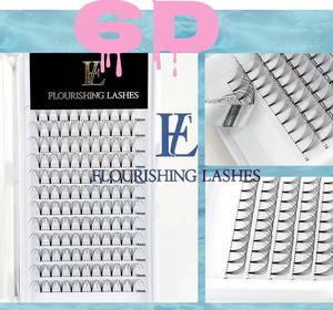 Extension ciglia volume pre-assemblate coreane fatte a mano Ultra Black PBT 6D 7D 8D 9D 10D a stelo corto, uniche - Product Image 5