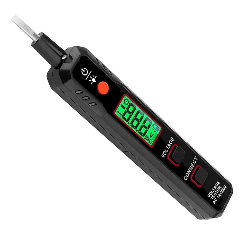 Spanningsdetector 12-300V Slimme Elektrische Pen Geluid & Licht Alarm Contactloze Spanning Nul Brand Draad Tester Pen Meter