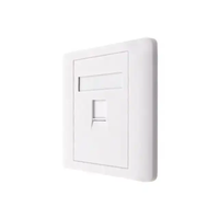 Ports simples Cat5e Cat6 Utp 86 Type plaque frontale réseau plaque murale 1 port 86 panneau de prise Rj45