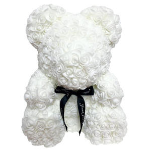 2024 Idea de regalo lujosa hecha a mano 40 cm espuma PE oso de peluche oso rosa con caja de regalo - Product Image 2