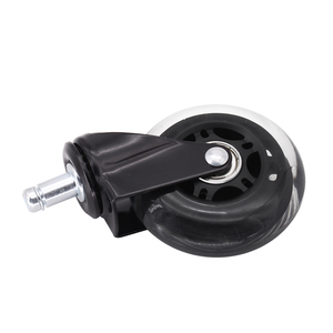 Replacement Universal 11*22mm <strong>Wheel</strong> 3&quot; Insert Stem Transparent PU <strong>Caster</strong> <strong>Wheel</strong> For Office Chair