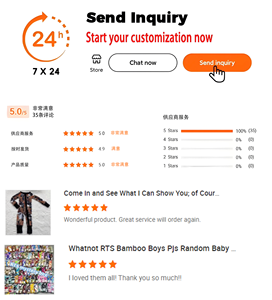 Baju Bayi Custom Print Grosir Yy, Pakaian Anak Lengan Pendek Rajutan Bambu, Romper Kasual dengan Ritsleting Dua Arah - Product Image 3