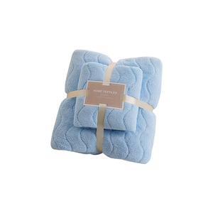 Ensemble de serviettes en polaire corail Youhe, épaisses, absorbantes, rectangulaires, pour adultes, douces pour la peau, boîte cadeau - Product Image 4