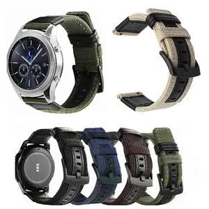 Accessoires pour apple Watch série 6 SE 5 4 3 bracelet en toile avec cuir véritable souple pour apple watch