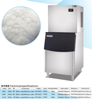 Machine à glaçons commerciale en forme de flocons de neige, machine à glaçons professionnelle en acier inoxydable pour bar et restaurant