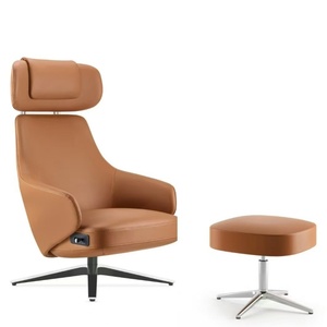 <span class=keywords><strong>Fauteuil</strong></span> d'appoint en cuir PU au design contemporain 360 °   <span class=keywords><strong>Fauteuil</strong></span> pivotant avec appui-tête, adapté au bureau, à la réception et à la maison - Product Image 5