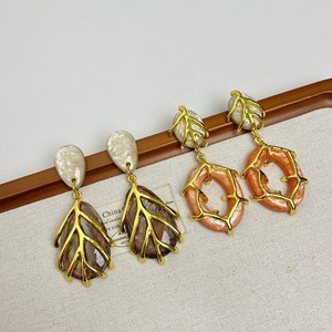 Pendientes Colgantes Ovalados de Resina Retro Artísticos con Acabado <span class=keywords><strong>Malbec</strong></span> Desgastado - Venta Directa de Fábrica - Product Image 4