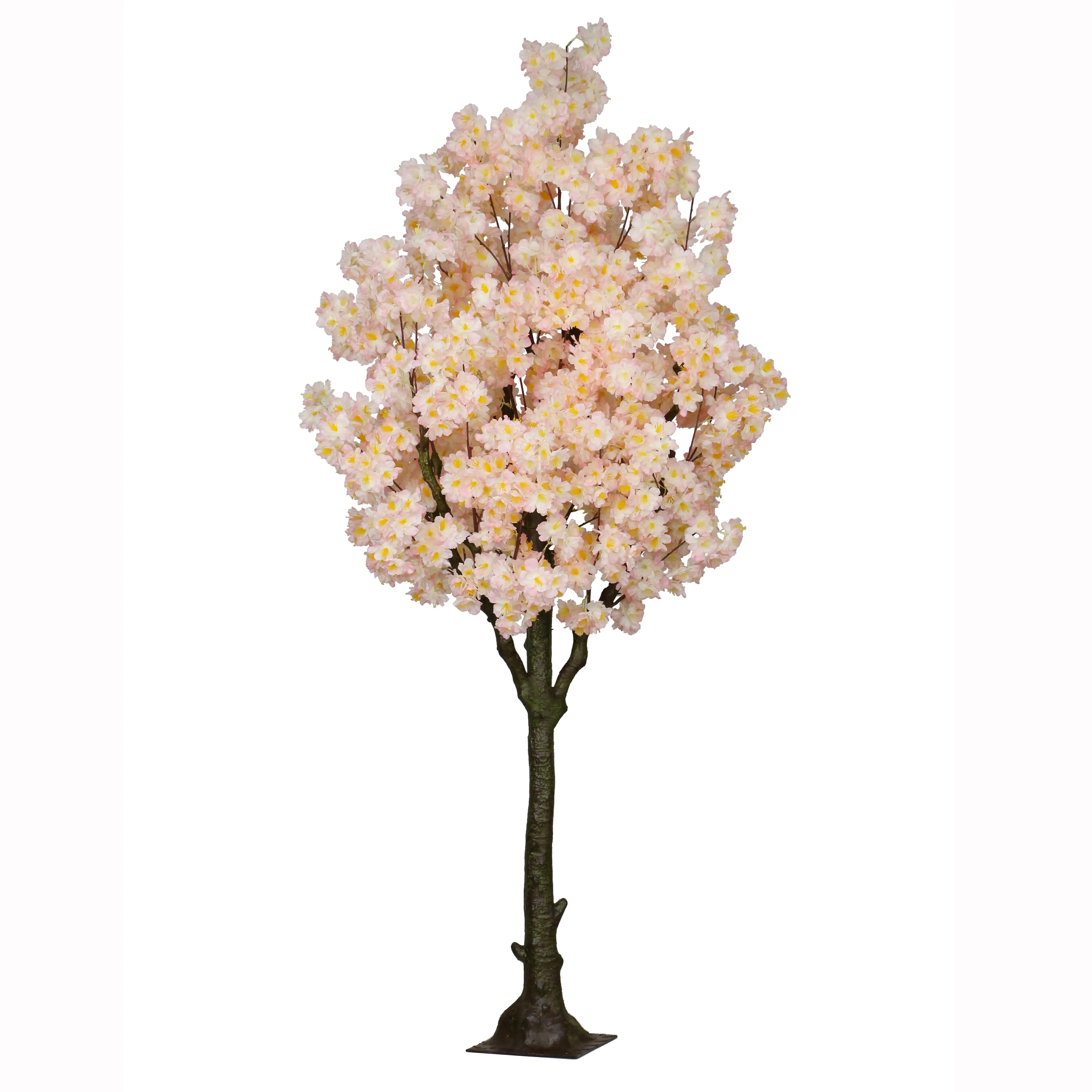 卸売2m大型シルク造花ツリー結婚式の装飾センターピース桜の木