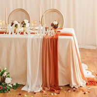 Chemin de table en polyester 100% accessoire de table à manger de mariage décoratif tissé moderne