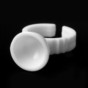 Yelix 100Pcs Plastic Wimper Lijm Ringen Roze Lijm Rings Wimper Extension Gereedschap Blossom Cup Lijm Ring - Product Image 3