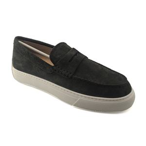 Mocassins rétro en cuir véritable pour hommes, à enfiler, plateforme haute, confortables, en <span class=keywords><strong>daim</strong></span> <span class=keywords><strong>vert</strong></span>, pour le bureau et la carrière, chaussures de marche robustes - Product Image 6