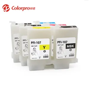 Colorpro PFI107 refilling स्याही कारतूस के लिए संगत iPF685 iPF770 iPF780 iPF785 रंग refillable कारतूस पीएफआई 107