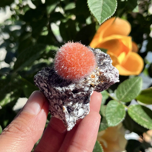 Venta al por mayor de esferas de cuarzo pulido de alta calidad, estilo bohemio, con bola de pelo de zeolita naranja, de moda, regalo de recuerdo único y decoración. - Product Image 4