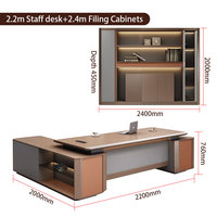 Liyu Furniture Guangdong Fournisseur Directeur Général Patron Moderne Grande Table De Bureau En Forme De L Grand Bureau Exécutif à Vendre