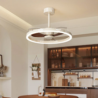 Ventilateur de plafond moderne silencieux avec éclairage LED pour la maison, la chambre, l'hôtel, le salon, le restaurant, le bureau, décoration, ventilateur central, lustre, lampe, pales en ABS