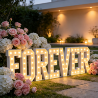 Enseignes publicitaires extérieures personnalisées 3ft 4ft 5ft, grandes lettres et chiffres lumineux pour mariage, anniversaire, décoration intérieure