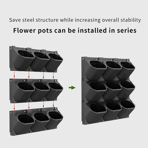 Jardinière murale moderne en plastique PP <span class=keywords><strong>de</strong></span> couleur personnalisée, système d'irrigation automatique, drainage respirant, <span class=keywords><strong>pot</strong></span> <span class=keywords><strong>de</strong></span> <span class=keywords><strong>fleurs</strong></span> pour la maison et le jardin - Product Image 4