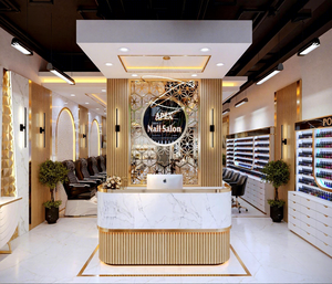 เฟอร์นิเจอร์ร้านทำเล็บแบบกำหนดเองที่เป็นมิตรกับสิ่งแวดล้อม |   โต๊ะทำเล็บ ตู้โชว์ |   โซลูชั่นออกแบบร้านเสริมสวยครบวงจร ปรับแต่งรูปแบบได้ - Product Image 2