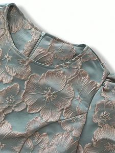 ชุดเดรสพิมพ์ลายใหม่สำหรับผู้หญิง แขนยาว ชายกระโปรงทรงหางปลา คอกลม ทรงสวยหรู แฟชั่น - Product Image 6