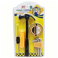 Ensemble d'outils à main C37, Kits d'outils à main, Tournevis, Couteau, Brosse, Pince, Marteau, Ruban adhésif, Gamme de produits à 1$, Série 1$ Matériel et Outils