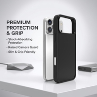 Coque de téléphone en cuir mat givré de haute qualité deux-en-un pour iPhone 17, antichoc, avec autocollant de transfert thermique en feuille d'aluminium 360