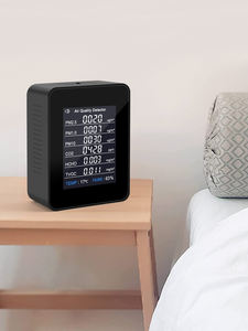 Sensor de gravedad de correa 8 en 1, medidor inteligente de CO2, PM2.5, para el hogar, medidor de temperatura de humedad, formaldehído, TVOC, HCHO, detección de calidad de Gas - Product Image 3